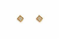 Pendientes Promesse Mujer in Oro amarillo Diamante ORPQUAD